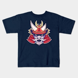 Ghost Samurai Oni Helmet Kids T-Shirt